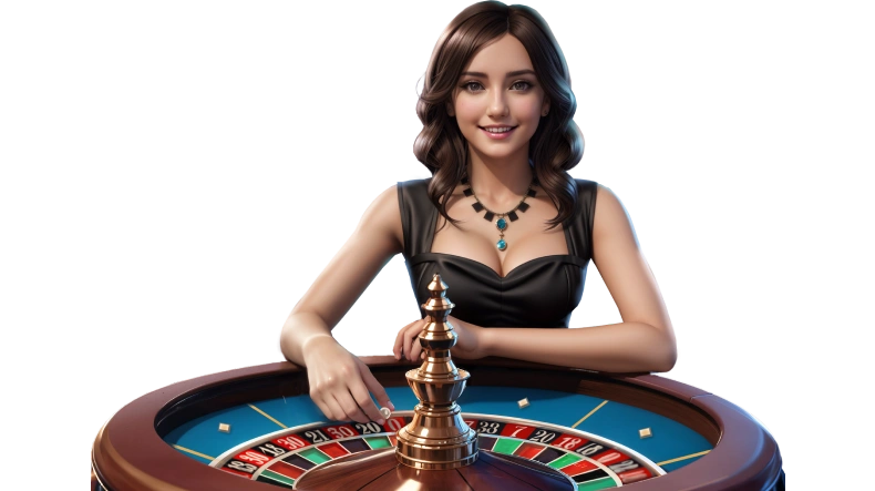 Professioneller Live-Dealer am Roulette-Tisch im Boomerang Online Casino